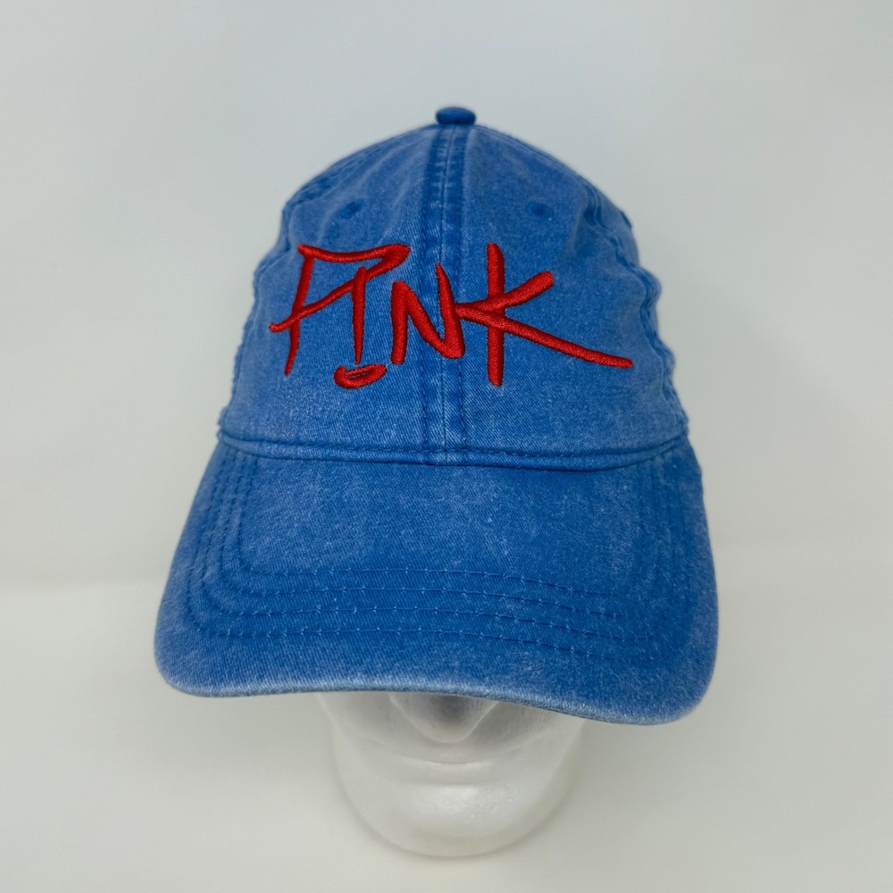 Pink World Tour 2018 Baseball Cap Blue Washed Cotton Otto 18-202 Adjustable Hat